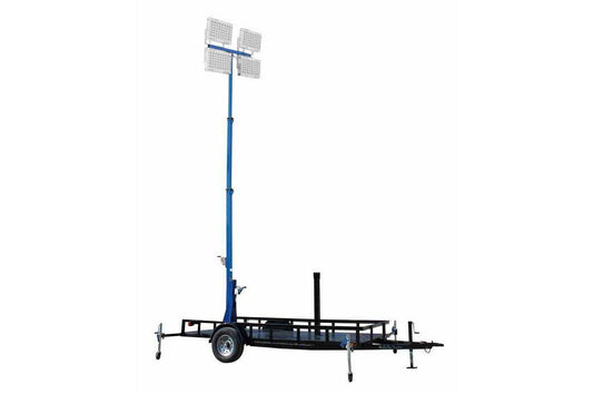 1920 Watt High Intensity LED Light Tower on Trailer - Extends up to 25 Feet - 259,200 Lumen