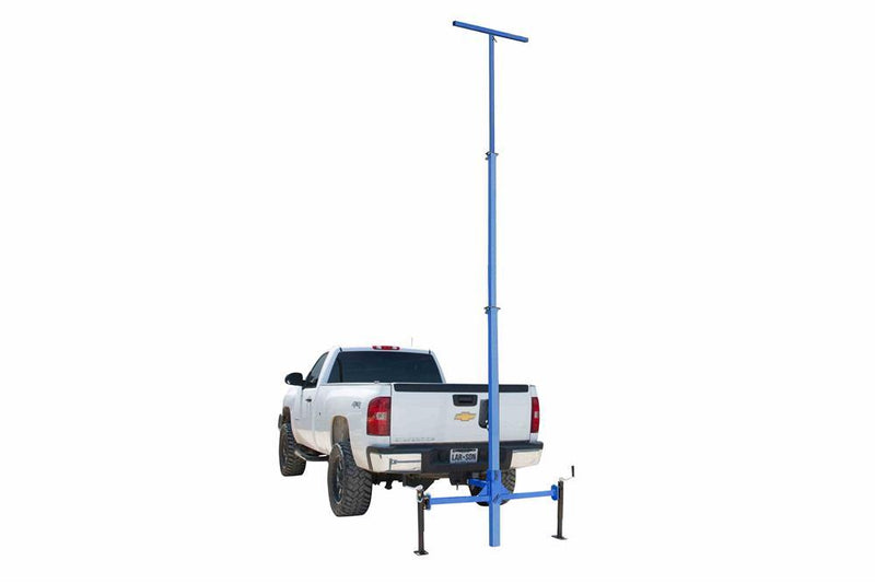 25' Telescoping Light Mast - 12-25' Three-Stage Tower - Trailer Hitch Mount - E-Winch - 12V DC