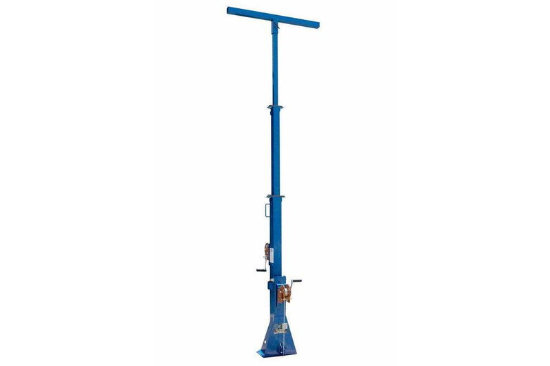 13 Foot Two Stage Mini Light Tower - 7.2' to 13.2' - Rotating Base - Manual Winch