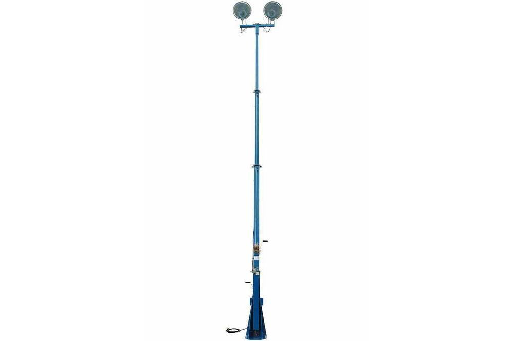 2000 Watt Telescoping Light Mast - 30' 3-Stage Light Tower - 360Ãƒâ€šÃ‚Â° Rotating Boom - High Mast Lighting