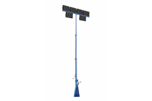 2880 Watt High Intensity LED Light Tower - Three Stage Mast - Extends up to 30 Feet - 388,800 Lumens