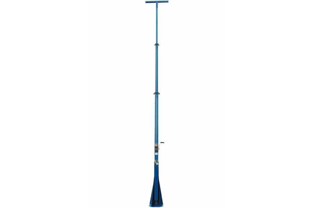 Thirty Foot Telescoping Light Mast - 12-30' Stationary Three Stage Light Tower - 360Ã‚Â° Rotating Boom