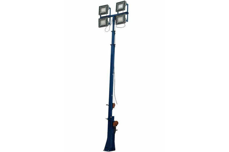 480V 600 Watt LED Hazardous Location 30ft Light Mast - Four C1D2/C2D1 150 Watt LED Lights