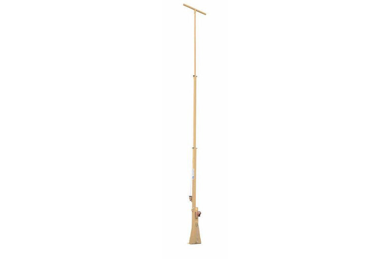 Thirty Foot Tan Telescoping Light Mast - 12-30' Fold Over Three Stage Light Tower - 360Ã‚Â° Rotating