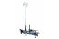 4000W Three Stage Light Mast on 14 Foot Single Axle Trailer - (4) 1000 Watt Metal Halides - 30' Mast