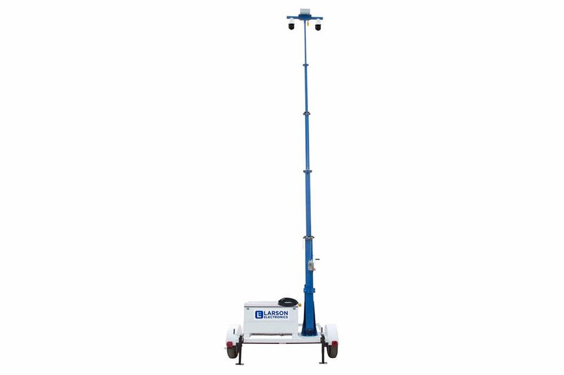 30' Telescoping Security Tower - 7.5' Trailer - (2) PTZ Cameras, 4TB NVR - 4G Router/Wi-Fi - 50' Cord