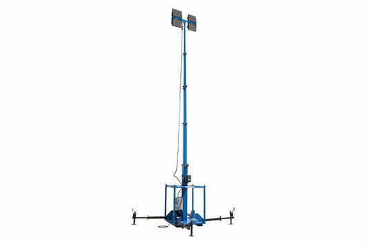 1920 Watt High Intensity LED Light Plant - Skid Mount Five Stage Electric Mast - Extends up to 30ft