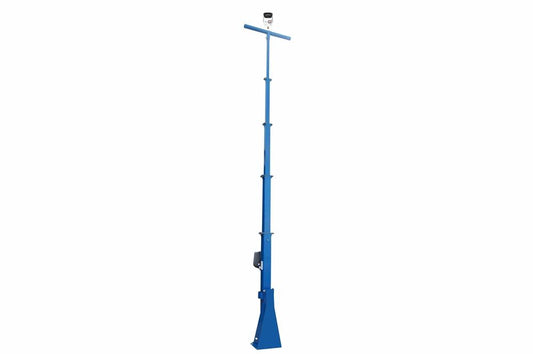 30' Outdoor Security Mast - 8.75' to 30' Tower - (1) 4MP Camera - Aluminum Mast/Adaptor Plate
