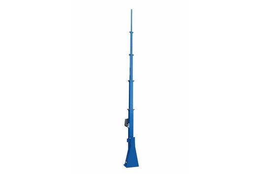 30 Foot 5-Stage Fixed Mount Light Mast - Extends up to 30'- Collapses to 8.75' - Bare Electric Winch