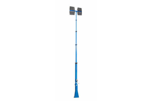 2000W LED Fold Over Light Mast - Five-Stage 9-30' Mast - 270,000 Lumens - Electric Winch