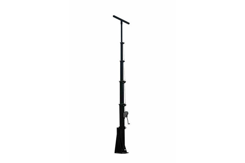 30' 5-Stage Fixed Mount Telescoping Light Mast - Adjustable from 9' to 30' - High Wind Resistance