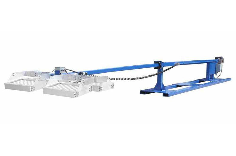 30 Foot Horizontal Light Mast - (4) 400 Watt LED Lights - Electric Winch - Weighted Skid Base