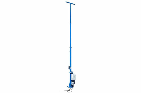 35 Foot Light Mast w/ Electric Winch Operation - 12' to 35' - Fold Over Light Boom - Four Stage Light Tower