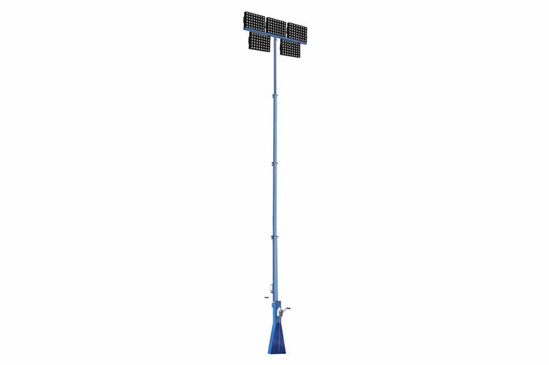 2400W High Intensity LED Light Tower - Five Stage Mast, Extends up to 50 Feet - Electric Winch - 324,000 lms