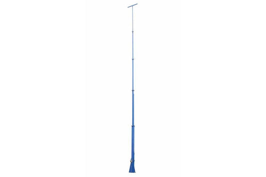 50 Foot Telescoping Light Mast - 13.5-50' Fold Over 5-Stage Tower - 360Ã‚Â° Rotating Boom - 8' T-Head