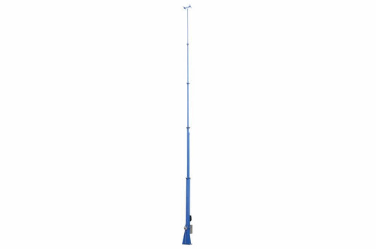 50' Telescoping Light Mast - 13.5-50' Fold Over Five Stage Light Tower - 360Ã‚Â° Rotating Boom - Electric/Manual Winches