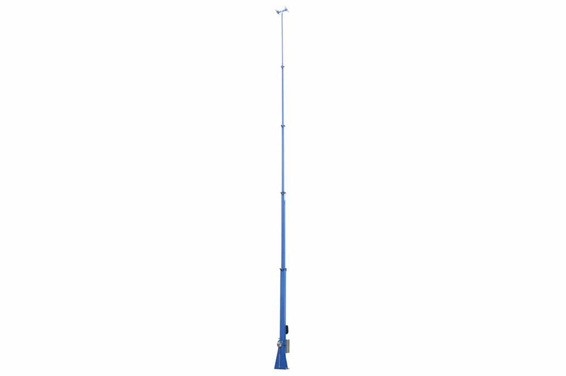 50' Telescoping Light Mast - 13.5-50' Fold Over Five Stage Light Tower - 360Â° Rotating Boom - Electric/Manual Winches