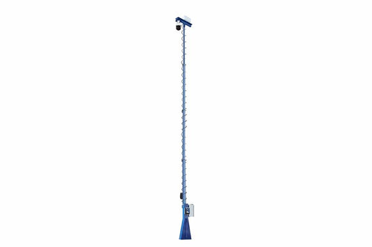 50' Telescoping Fixed Mount Light Mast w/ HD Security Camera - 13-50' - 5-Stage - 360Ã‚Â° Rotating Boom