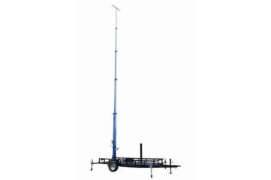 50 Foot Telescoping MegatowerÃ¢â€žÂ¢- 15-50' Fold Over Five Stage Light Tower - 16' Trailer -Rotates 360Ã‚Â°