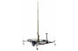 Five Stage Light Mast on 14 Foot Single Axle Trailer with wheels - Extends up to 55 Feet