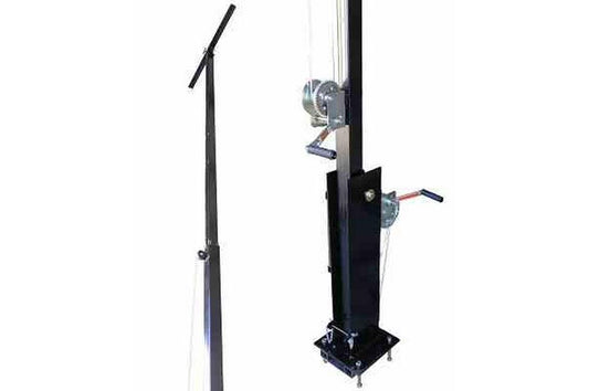 Five Stage Light Mast - Extends up to 55 Feet - Mount LED, HID, Halogen, Metal Halide Fixtures