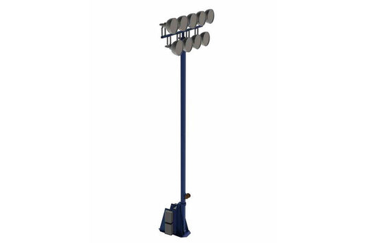 Telescoping Light Mast - 25-60' Fold Over Three Stage Light Tower - (9) 1000W Metal Halide Fixtures
