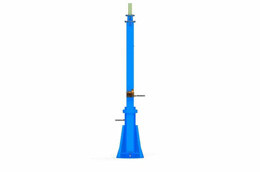 25 Foot Telescoping Light Mast - 12-25' Fold Over Three Stage Light Tower - 360Ã‚Â° Rotating Boom - Fiberglass Top