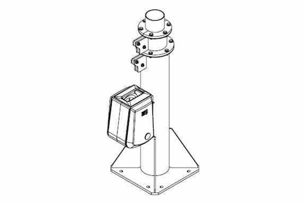 6.5ft Light Mast w/ Electric Winch Operation - Three Stage, Round - 240V, 60Hz - Fixed Mount