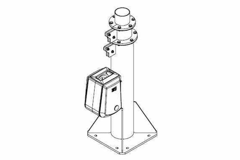 6.5ft Light Mast w/ Electric Winch Operation - Three Stage, Round - 240V, 60Hz - Fixed Mount
