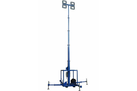 600 Watt Electric Winch LED Light Plant - Skid Mount Five Stage Mast - Extends to 30' - Daisy Chain