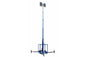 1920 Watt Manual Crank LED Light Plant - Skid Mount Five Stage Mast - Extends to 30' - Daisy Chain