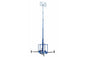 1920 Watt Electric Winch LED Light Plant - Skid Mount 5 Stage Mast - Extends to 30' - Daisy Chain