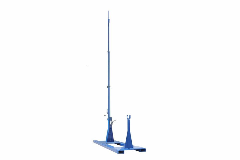 50ft Skid Mounted Mast - Telescoping Fold Over Antenna Mast - 50 lbs. Payload Capacity