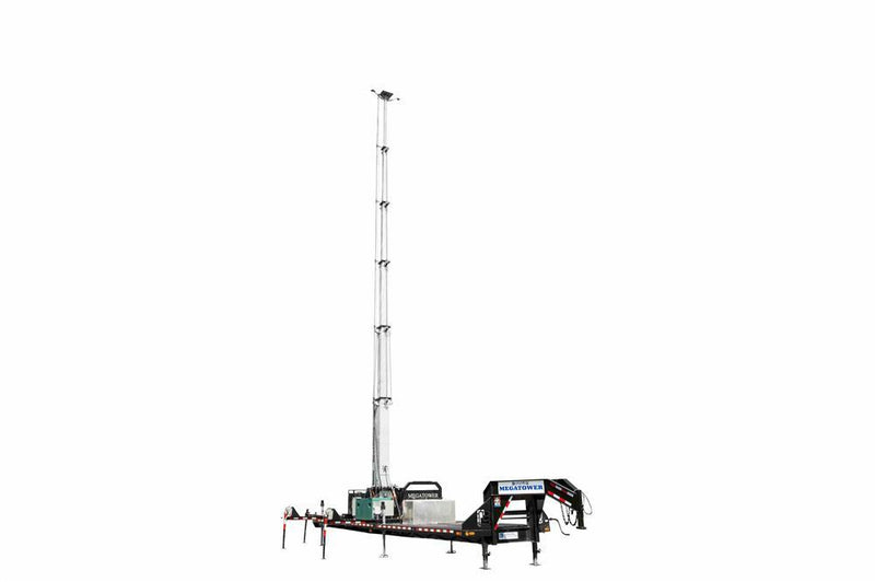 40' Self-contained Megatowerâ„¢ on Skid Mount - 200lbs Payload Capacity - Auto Retract - Anchor