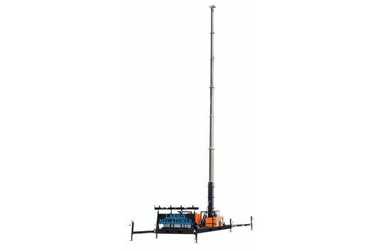 50' Self-contained MegatowerÃ¢â€žÂ¢ on Skid Mount - 200lbs Payload Capacity - Auto Retract - Anchor