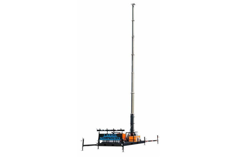 50' Self-contained Megatowerâ„¢ on Skid Mount - 200lbs Payload Capacity - Auto Retract - Anchor