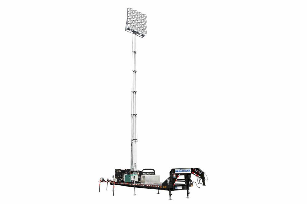 65' Self-contained MegatowerÃ¢â€žÂ¢ on Skid Mount - (20) MH Lamps - Auto Retract/Sync'd Controls - Anchor