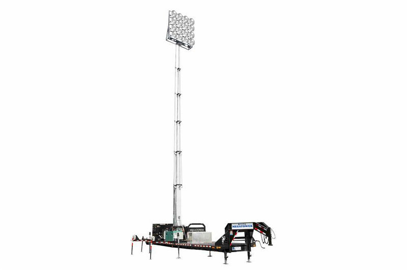 65' Self-contained Megatowerâ„¢ on Skid Mount - (20) MH Lamps - Auto Retract/Sync'd Controls - Anchor