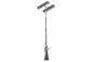 29' Stainless Steel LED Light Tower - 11.5' to 29' - (6) 500W LED Lamps - Remote Control Light Heads