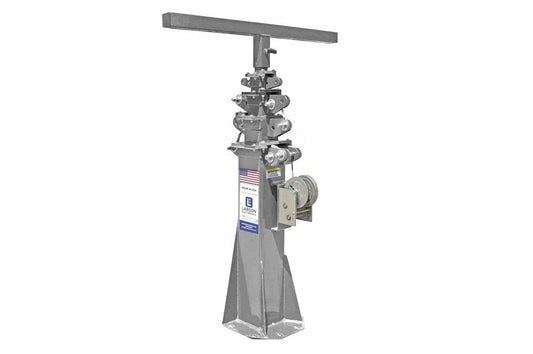 11' 5-Stage Fixed Mount Telescoping Light Mast - Extends to 11 Feet - Collapses to 5 Feet - 304 Stainless Steel Construction