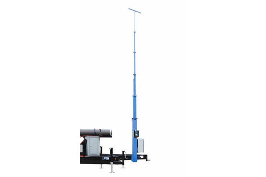 25 Foot Six Stage Fixed Mount Light Mast - Extends up to 25' - Collapses to 7' - Electric Operation