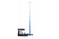25' 6-Stage Fixed Mount Light Mast - 7' to 25' - Manual - Semi Gloss Black Powder Coat Finish