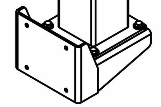 Base Lower Wall Mounting Bracket for Mast - Replacement Wall Base Mount Assembly for LM-25-7-5S-M1