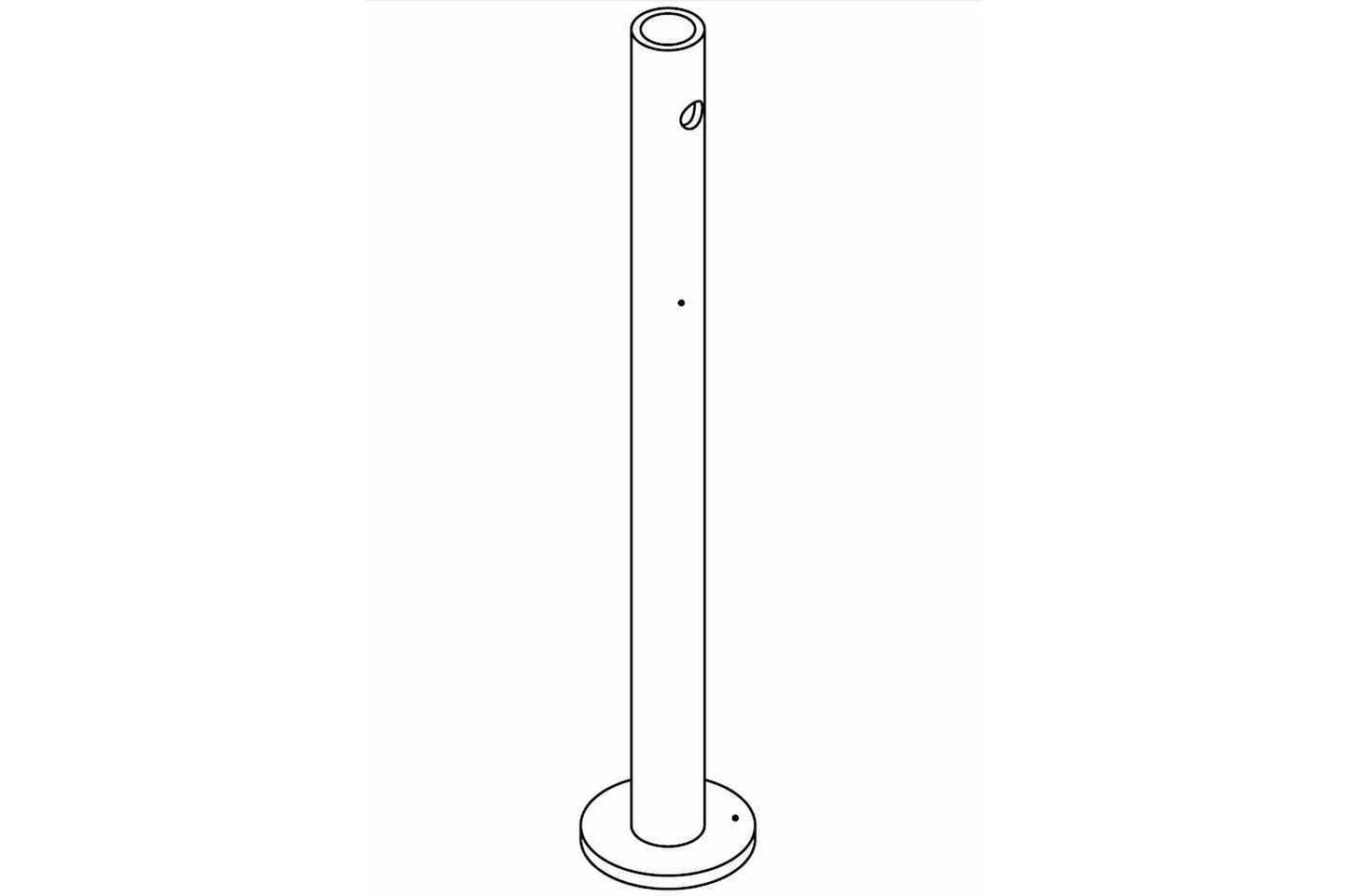 Larson Steel Retaining Pin for Light Masts - Compatible With Any Mast With a 18" x 18" Mounting Base