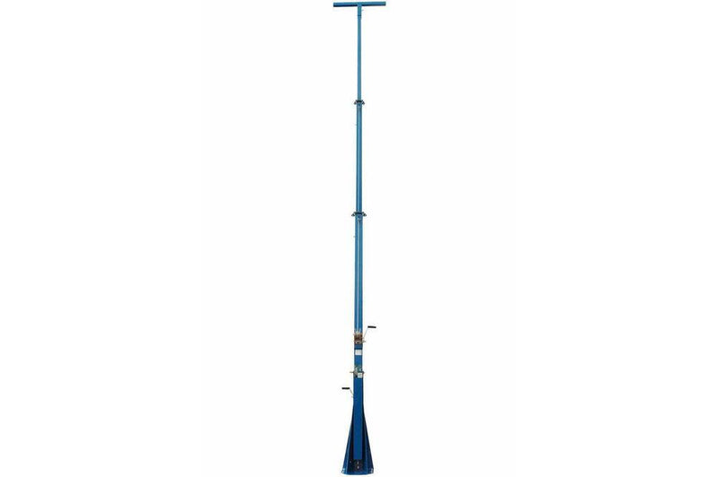 8' Telescoping Mini Light Mast with Manual Crank - 5 to 8 Feet Fold Over Tower - 300lb Payload