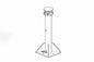 4' Three Stage Fixed Mount Push Up Light Mast w/ Set Pin - Extends to 4 Feet - Collapses to 2 Feet
