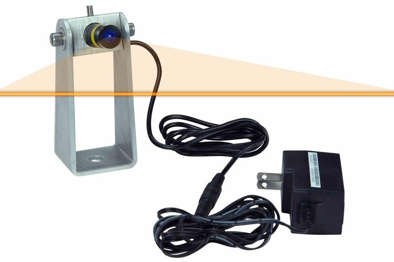 200mW Amber Crane Warning Laser - Pedestrian Safety Laser - Adjustable Beam Length - 120-240V - IP54