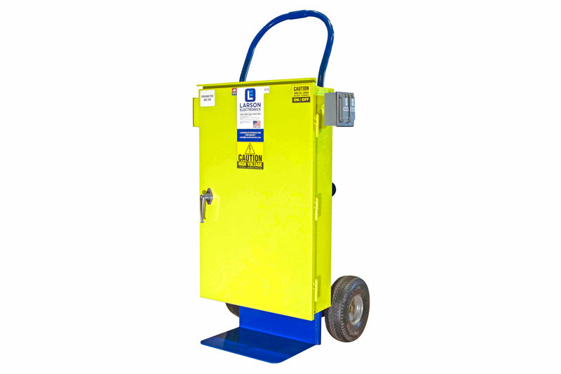 Larson Portable Power Distribution Panel - 480V 3PH - (7) Receptacles - Powder Coated Yellow - N4