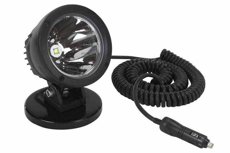 25 Watt High Intensity LED Light with a 100 lb grip Magnetic Base - 12-32V DC - 1000ft Spot Beam