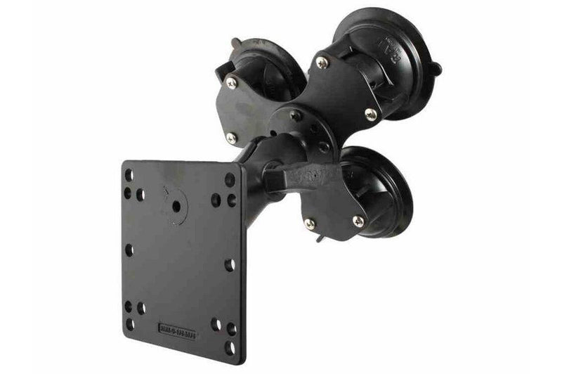 Suction Cup Mount w/ Magnetic Equipment Mounting Plate - Durable Construction - Powder Coated